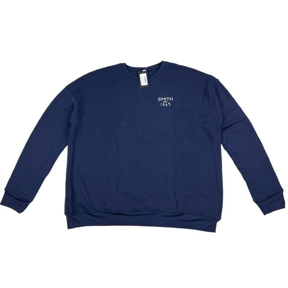 New Smith Men Blue Sweatshirt Pullover US XXL Sixty Five Crew Canvas MSRP $89 - Picture 2 of 9